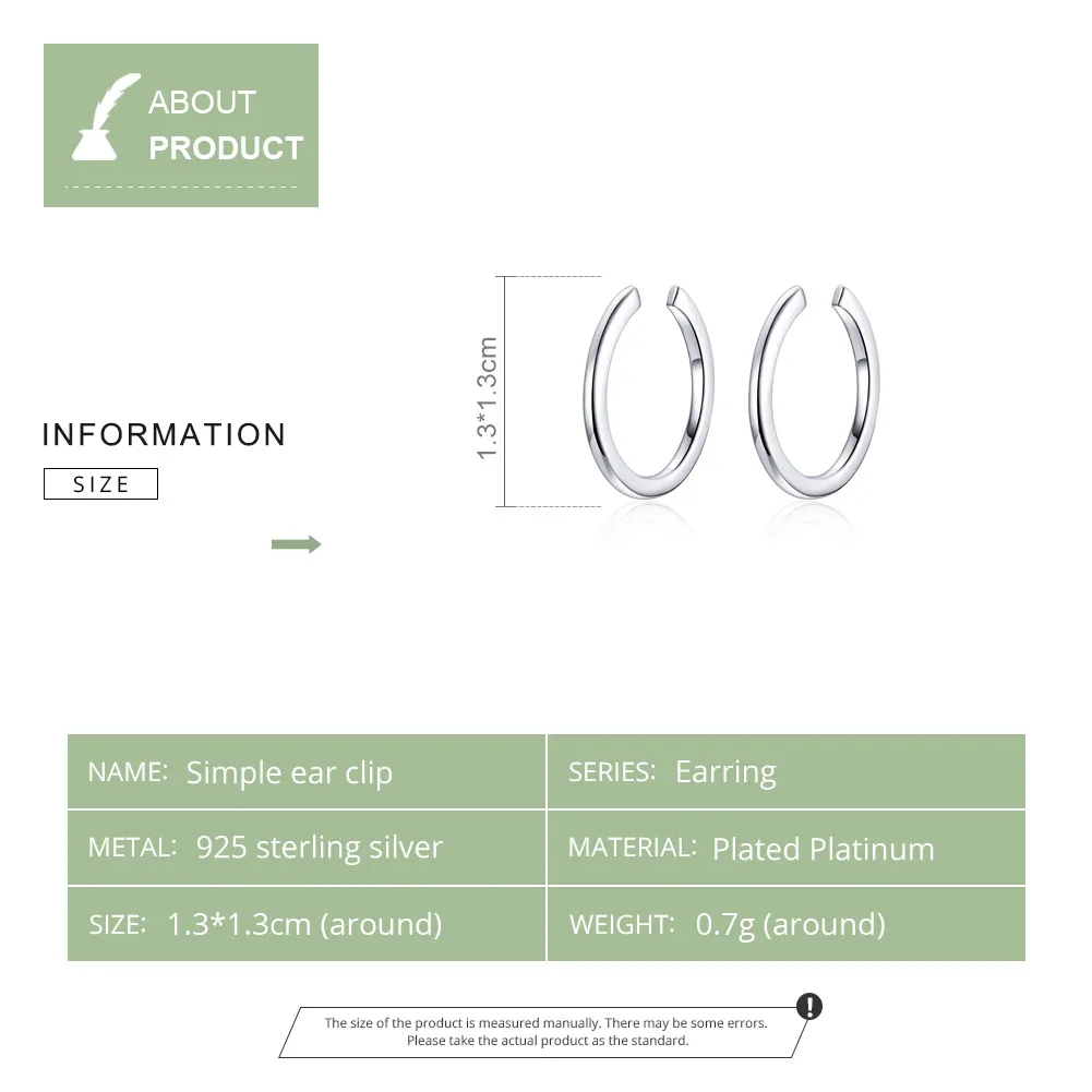 Silver Simple Hoop Earrings - PANDORA Style - SCE647