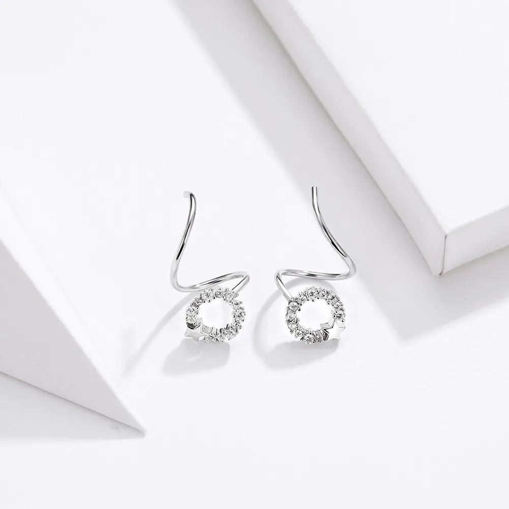 Silver Starlish Stud Earrings - PANDORA Style - SCE637