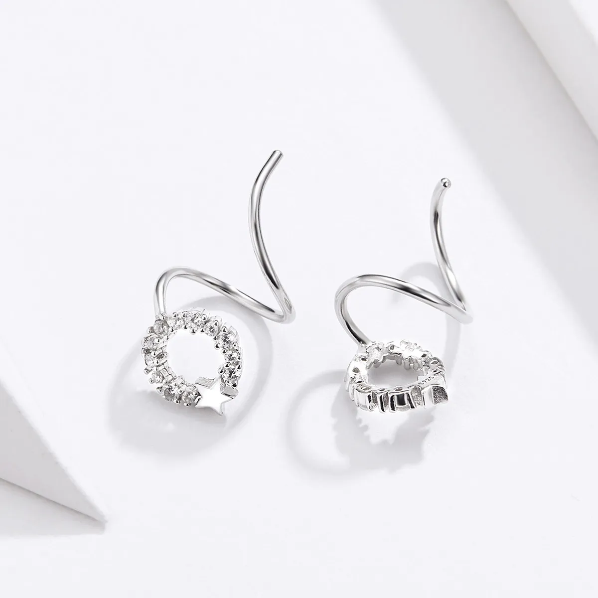 Silver Starlish Stud Earrings - PANDORA Style - SCE637