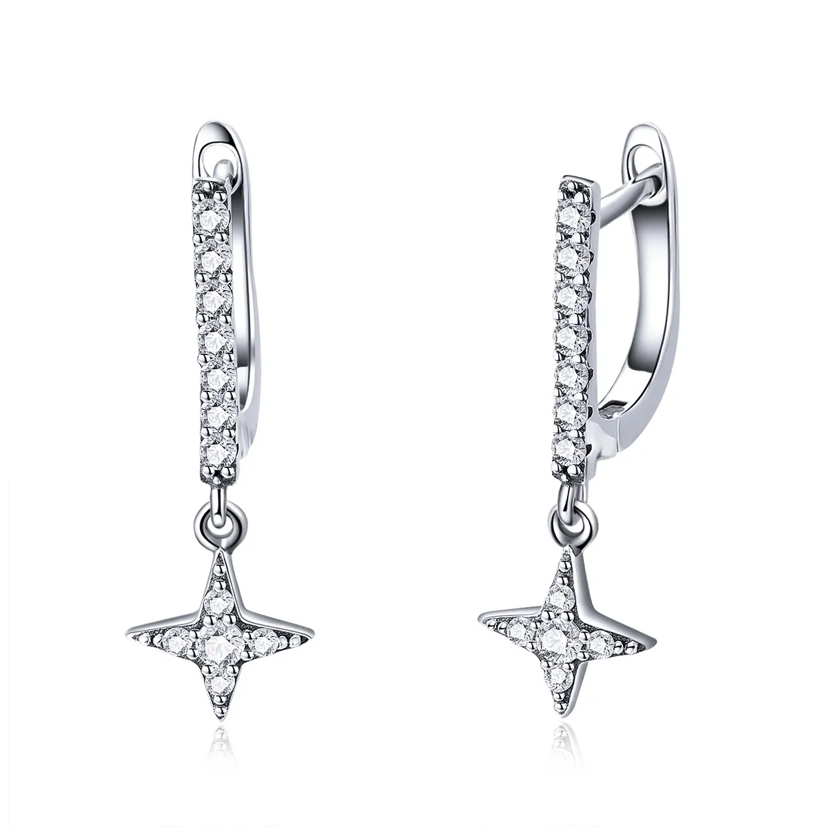 Silver Twinkling Night Hanging Earrings - PANDORA Style - SCE446