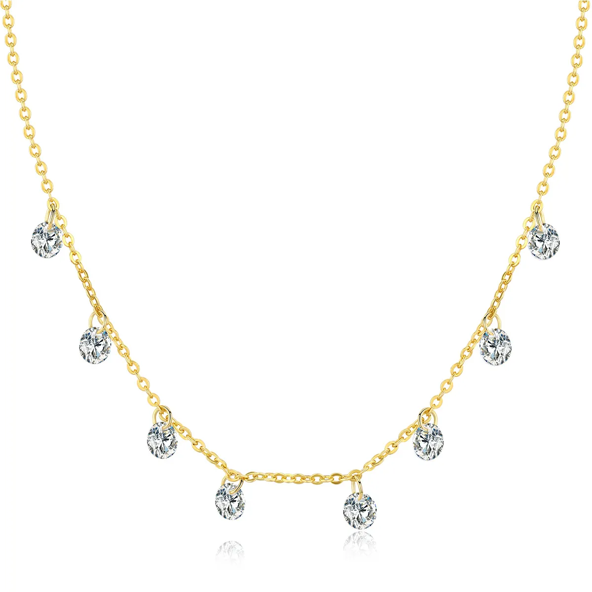 Gold-Plated Recollect Chain Necklace - PANDORA Style - SCN299-B