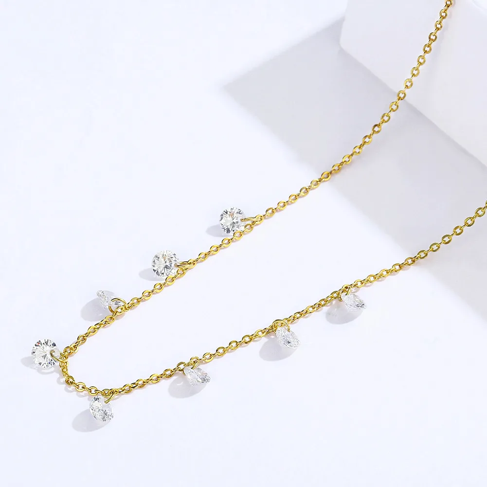 Gold-Plated Recollect Chain Necklace - PANDORA Style - SCN299-B