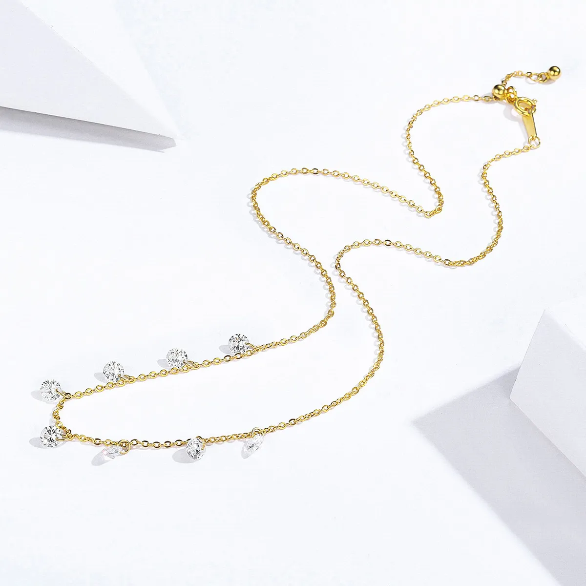 Gold-Plated Recollect Chain Necklace - PANDORA Style - SCN299-B