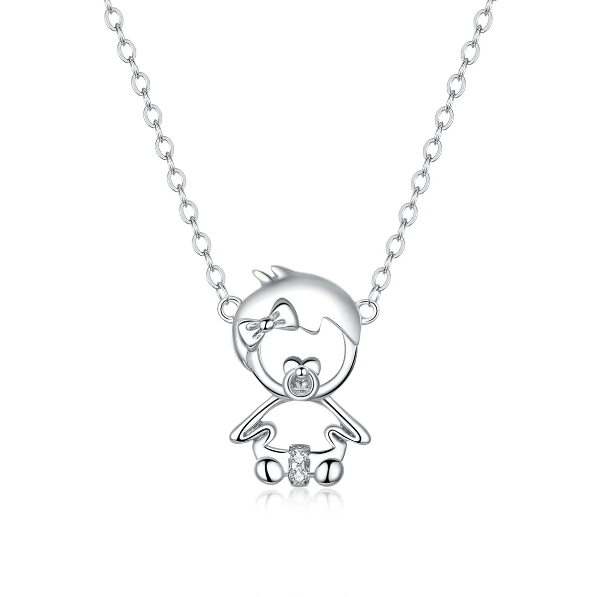 Silver Baby Necklace - PANDORA Style - SCN368