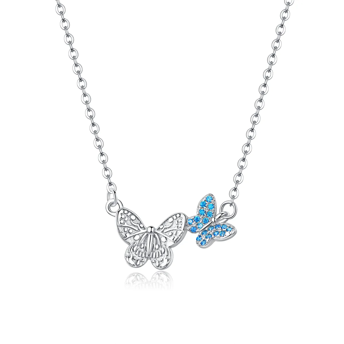 Silver Butterfly Necklace - PANDORA Style - SCN384