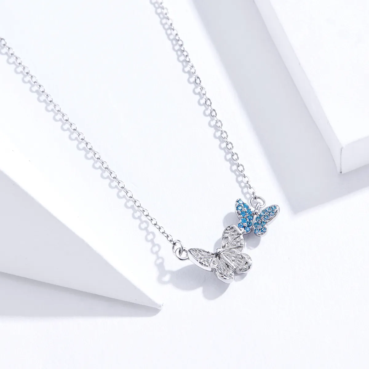 Silver Butterfly Necklace - PANDORA Style - SCN384