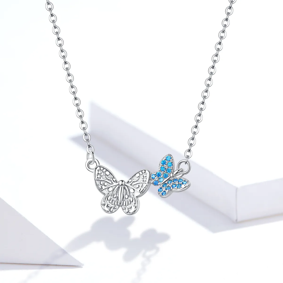 Silver Butterfly Necklace - PANDORA Style - SCN384