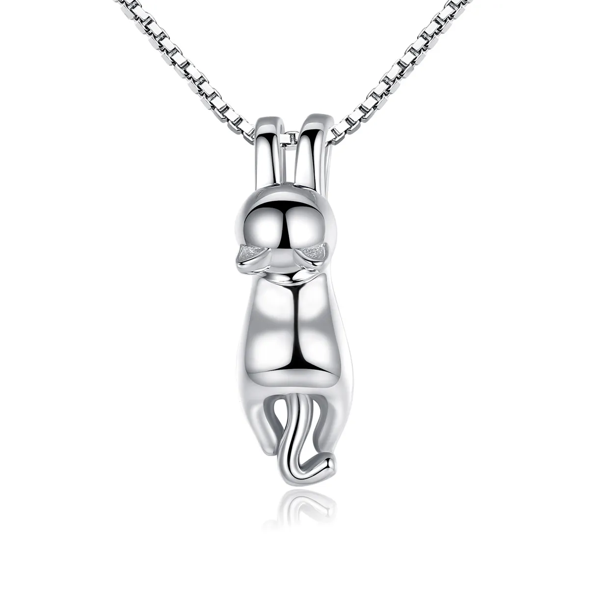 Silver Cat Necklace - PANDORA Style - SCN032