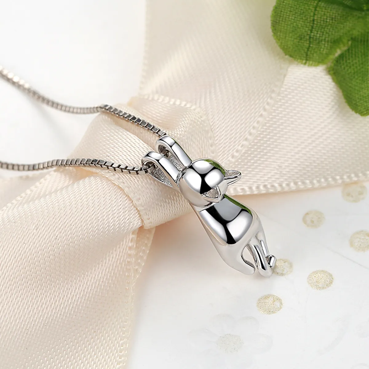 Silver Cat Necklace - PANDORA Style - SCN032