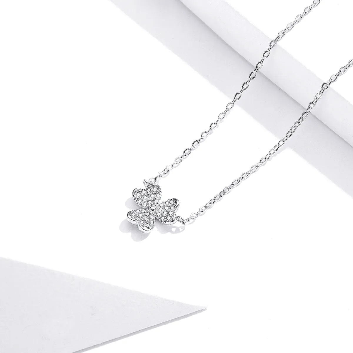 Silver Clover Necklace - PANDORA Style - SCN401