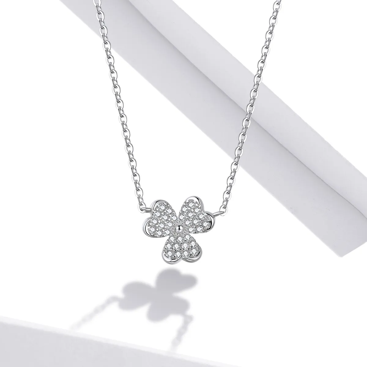 Silver Clover Necklace - PANDORA Style - SCN401