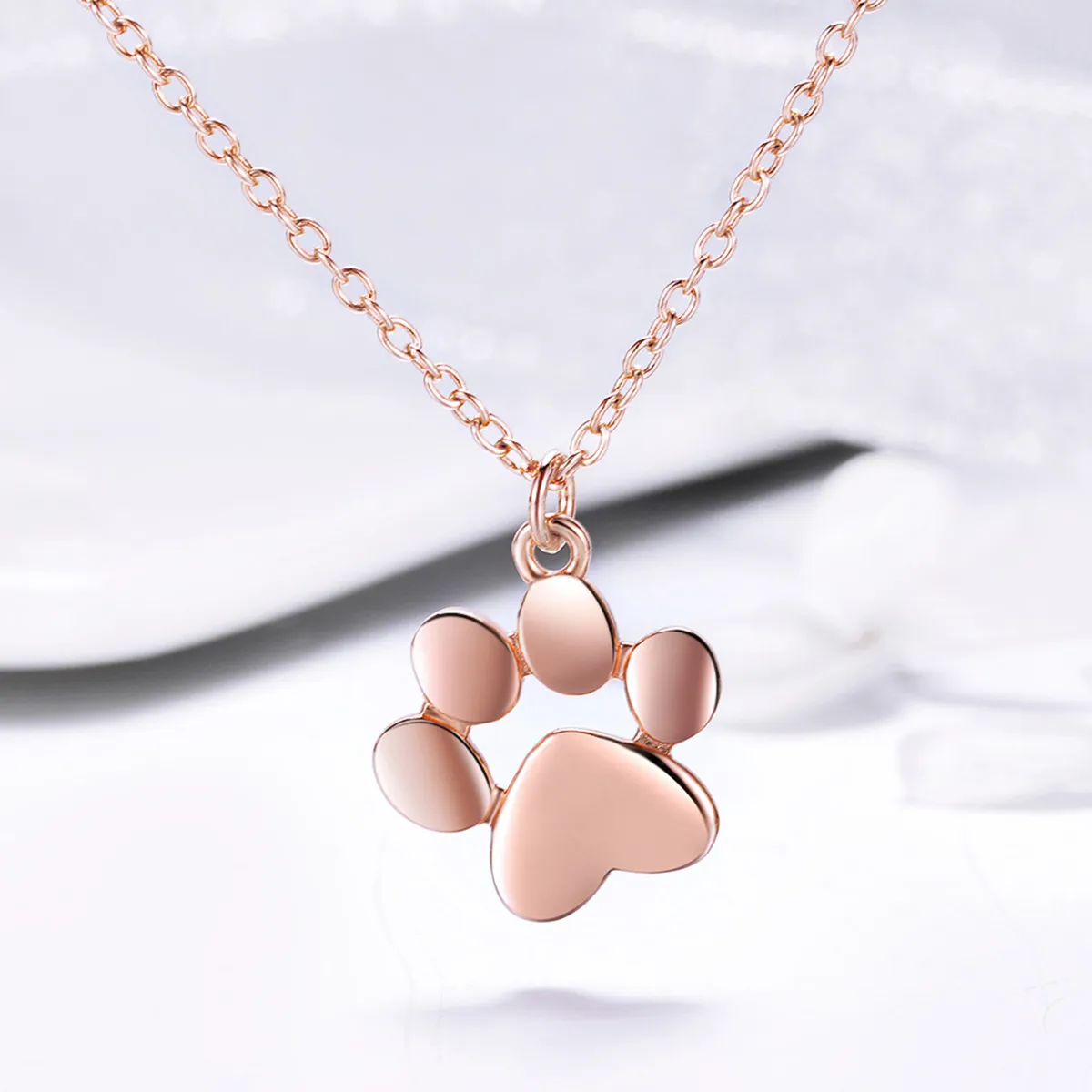 Silver Cute Paw Necklace - PANDORA Style - SCN275-3