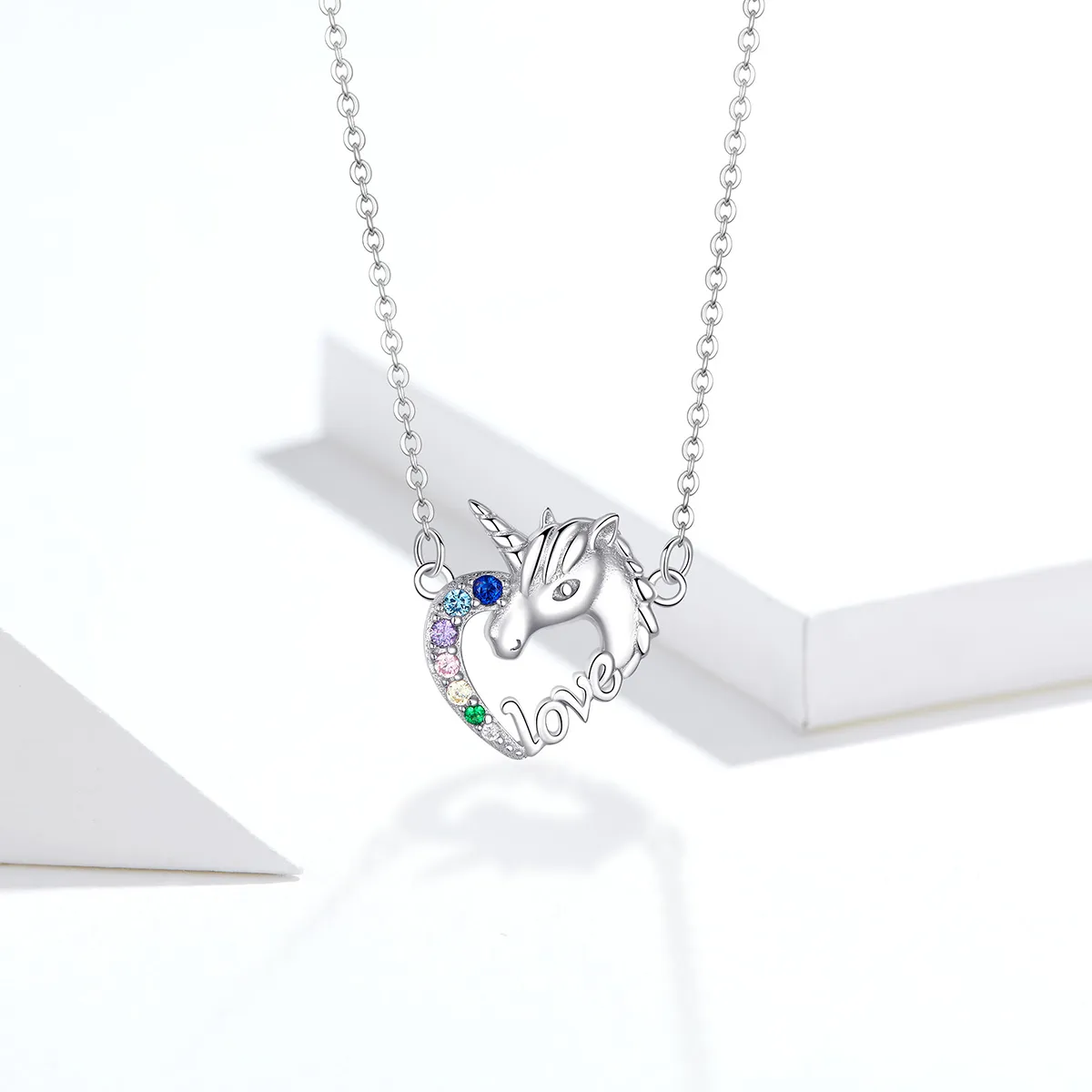 Silver Cute Unicorn Necklace - PANDORA Style - SCN348