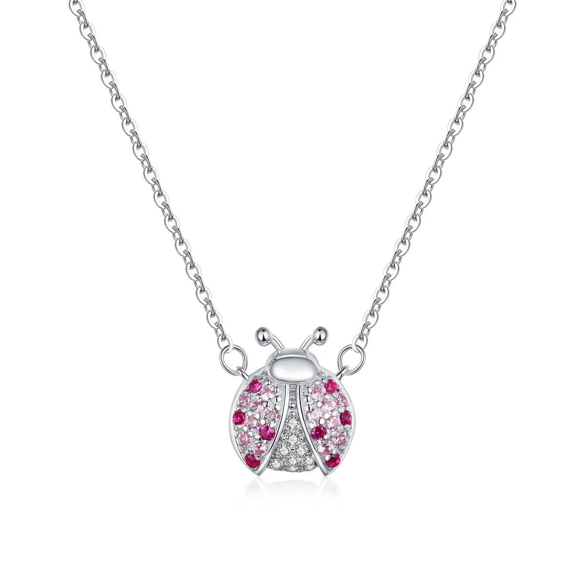 Silver Dazzling Ladybug Necklace - PANDORA Style - SCN400