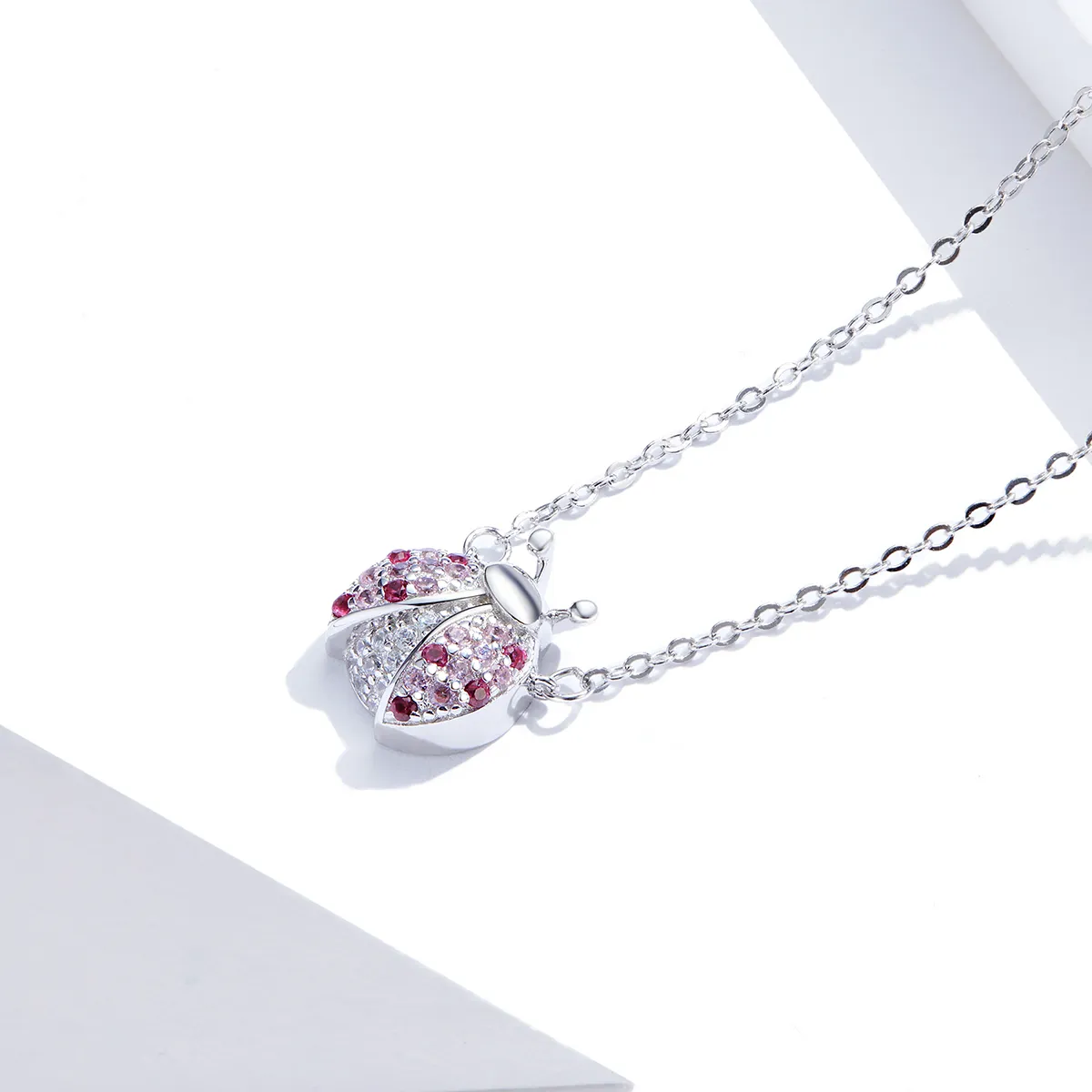 Silver Dazzling Ladybug Necklace - PANDORA Style - SCN400