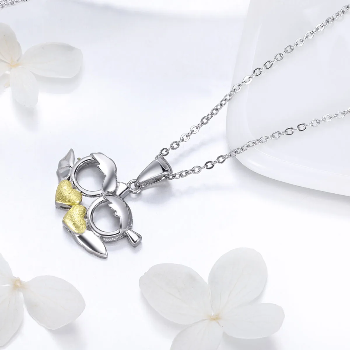 Silver Devil Loves Angel Necklace - PANDORA Style - SCN284