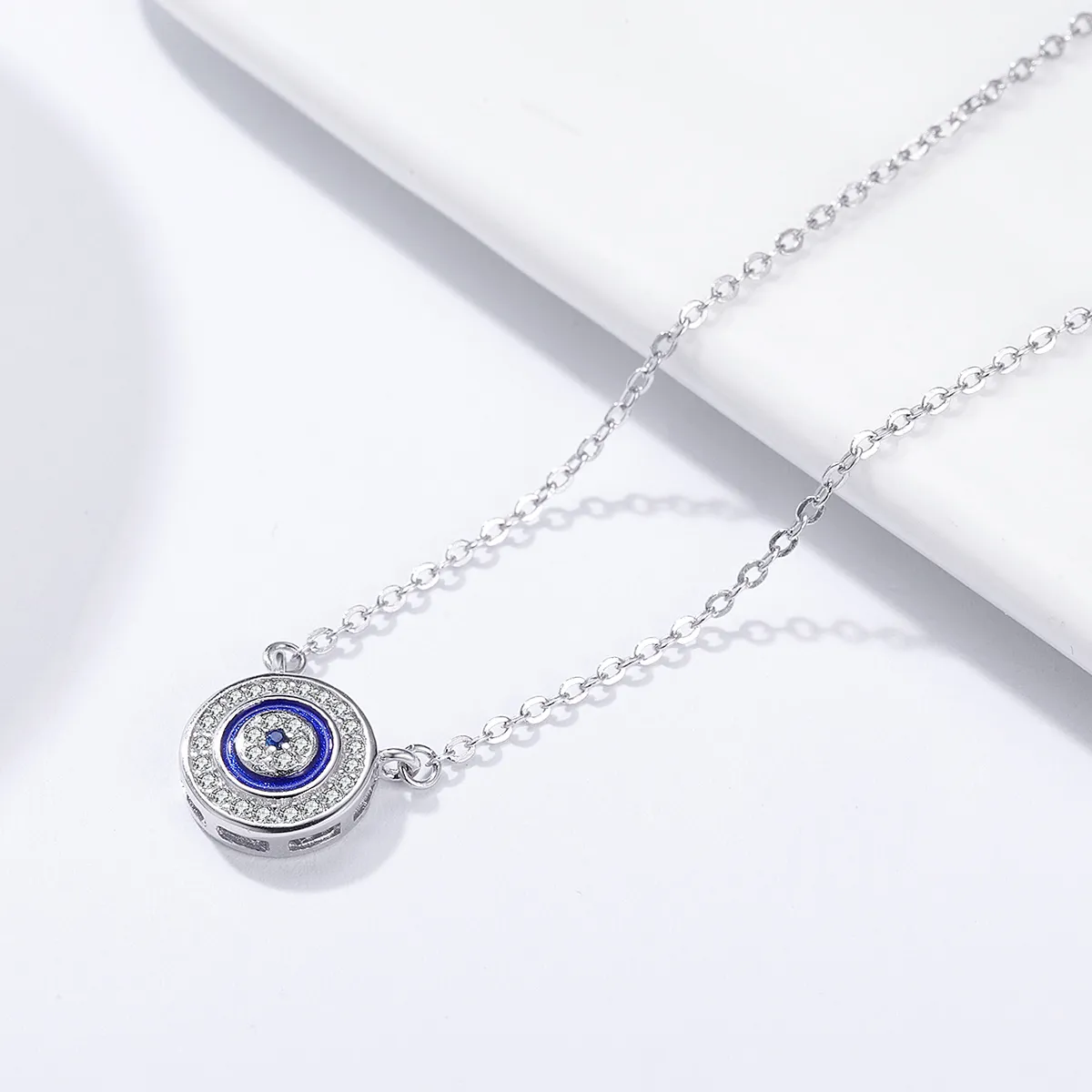 Silver Devil's Eye Necklace - PANDORA Style - SCN165