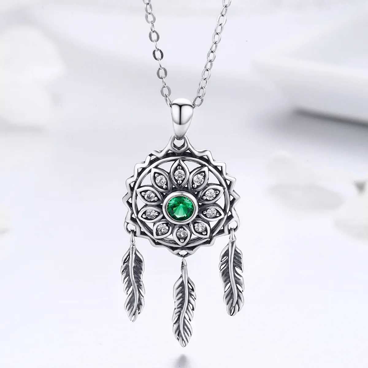 Silver Dreamcatcher Necklace - PANDORA Style - SCN263