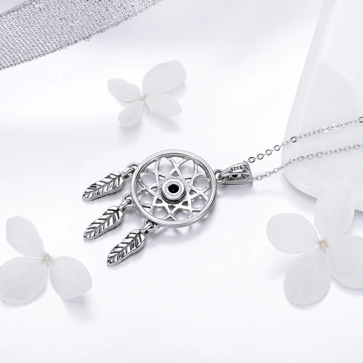 Silver Dreamcatcher Necklace - PANDORA Style - SCN279