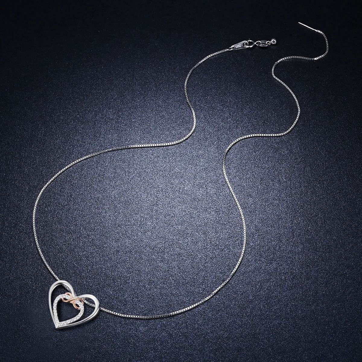 Silver Exquisite Heart Necklace - PANDORA Style - SCN121