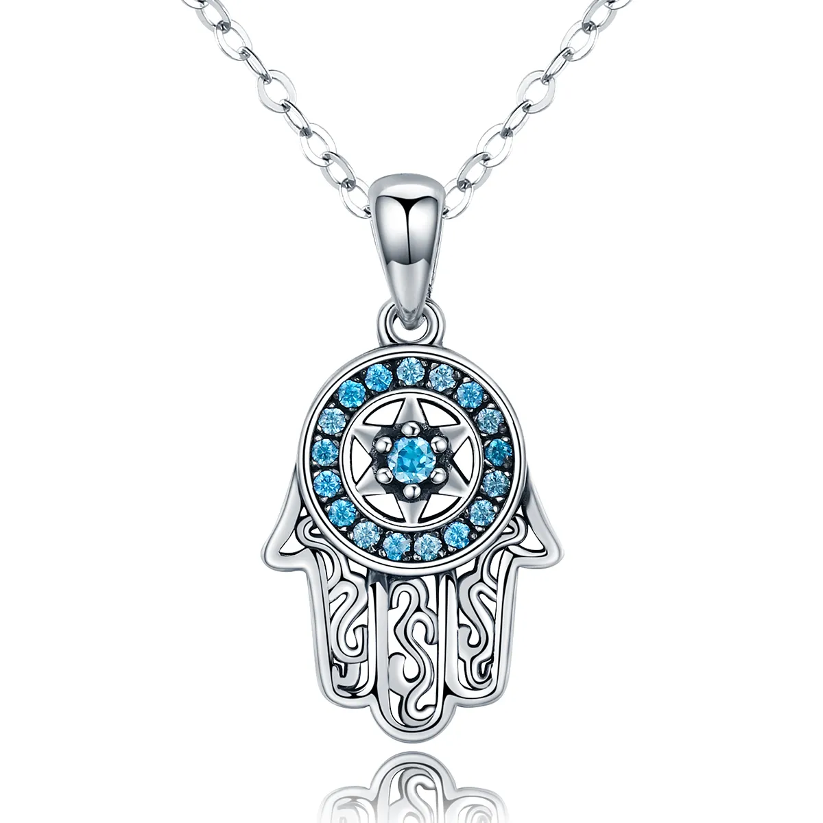 Silver Fatima's Guarding Necklace - PANDORA Style - SCN264