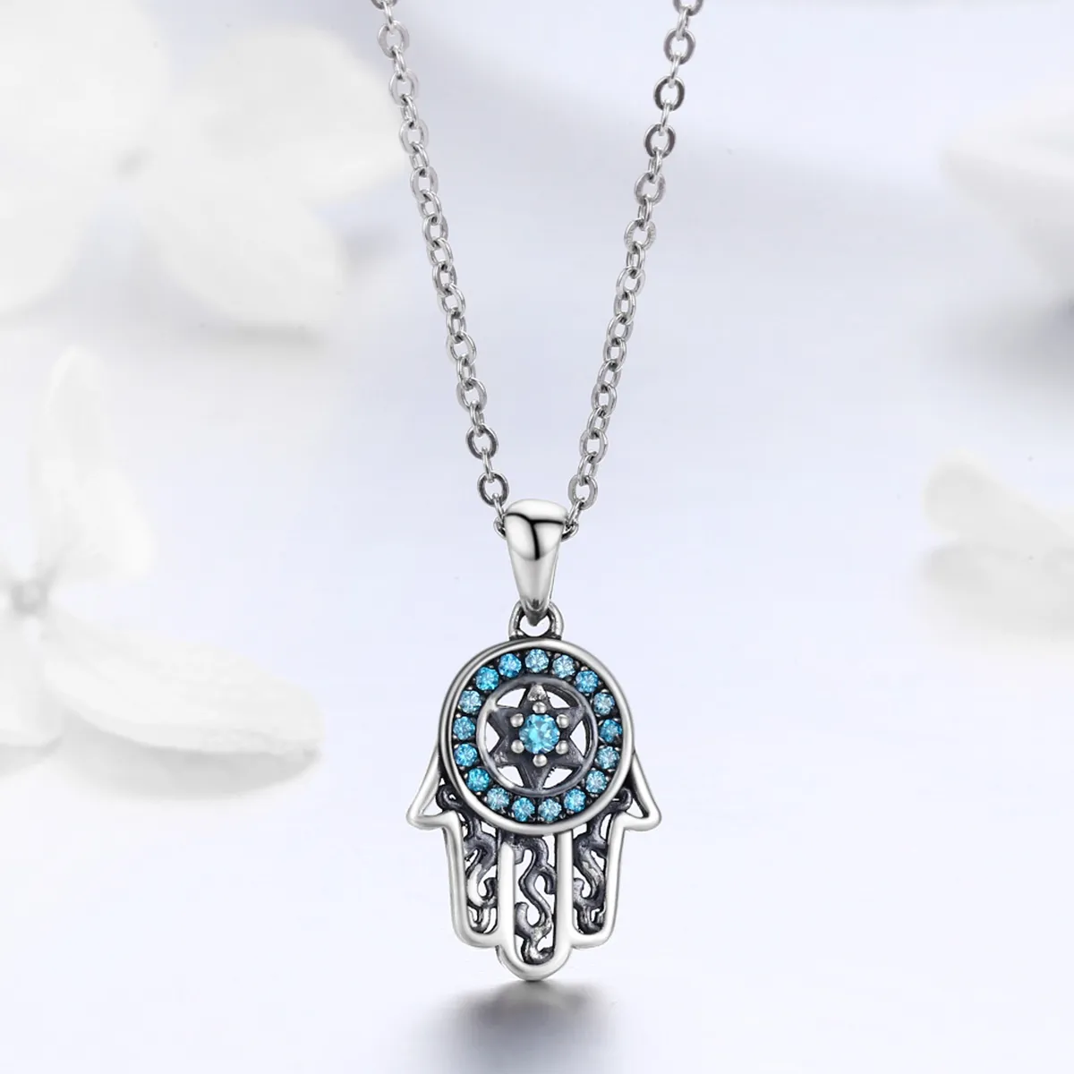 Silver Fatima's Guarding Necklace - PANDORA Style - SCN264