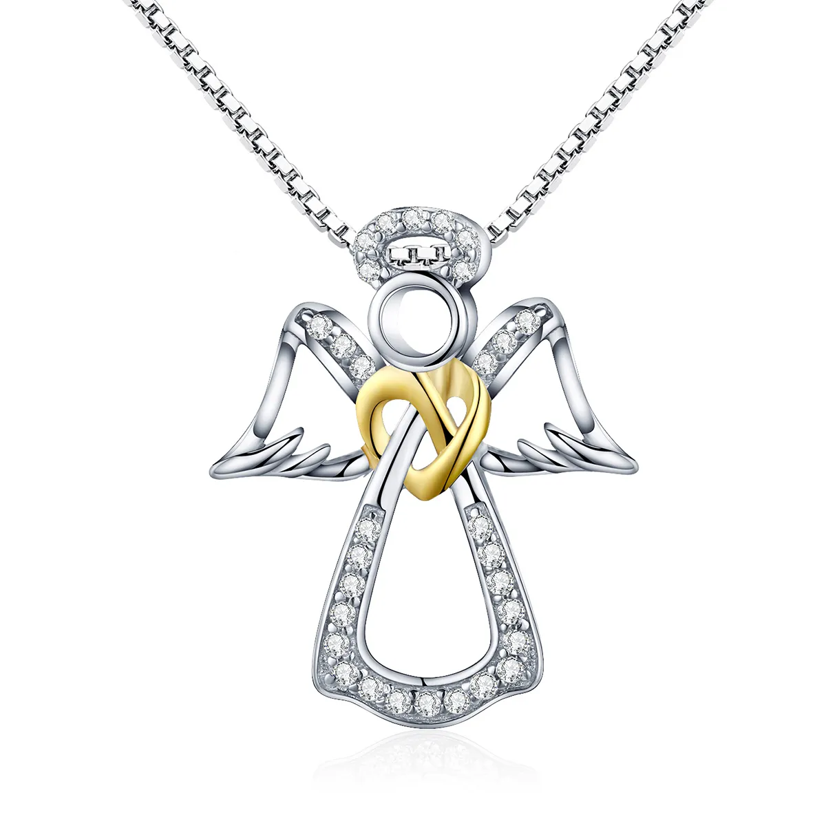 Silver Guardian Angel Necklace - PANDORA Style - SCN123