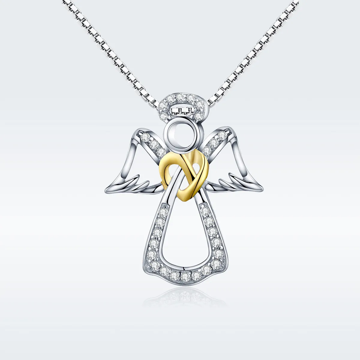 Silver Guardian Angel Necklace - PANDORA Style - SCN123