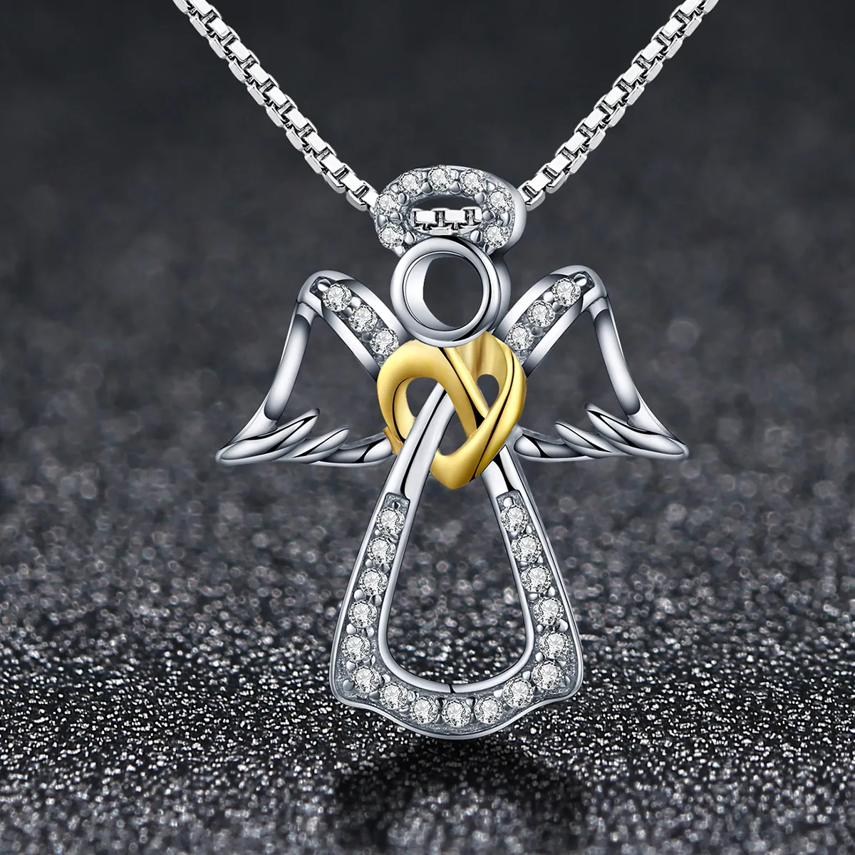 Silver Guardian Angel Necklace - PANDORA Style - SCN123