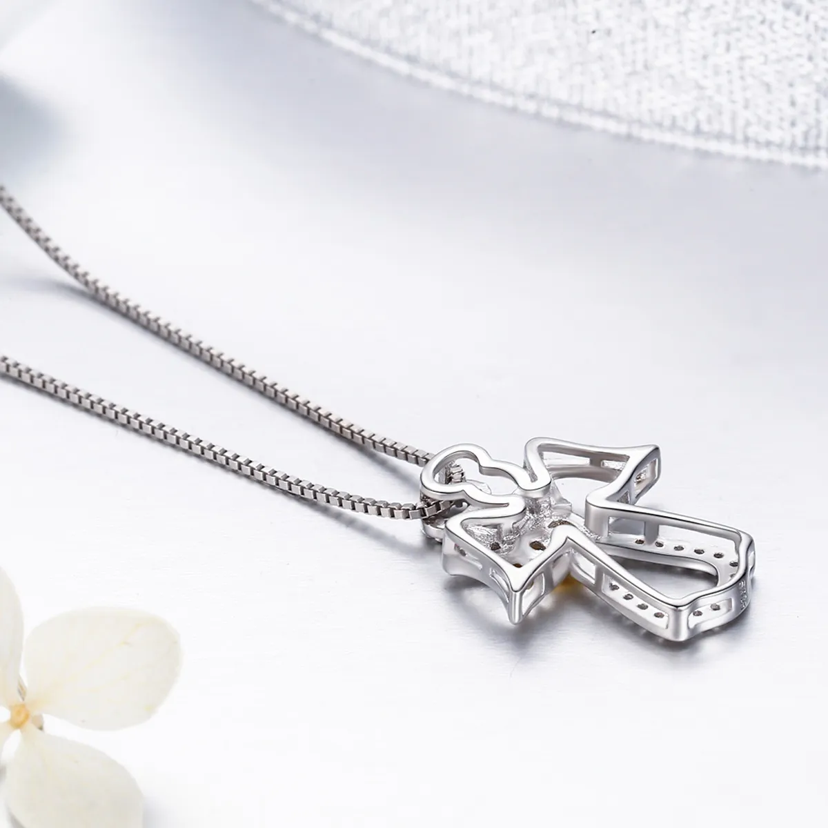 Silver Guardian Angel Necklace - PANDORA Style - SCN123