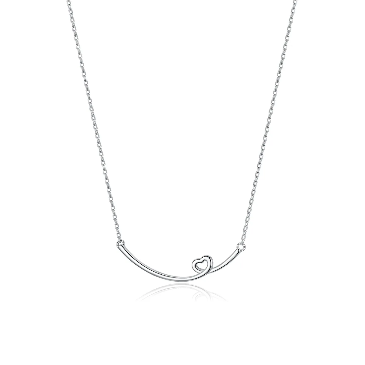 Silver Happy Smile Necklace - PANDORA Style - SCN381