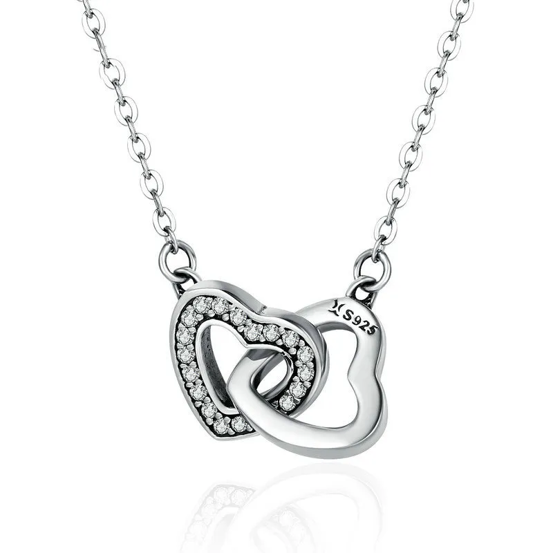 Silver Heart and Soul Necklace - PANDORA Style - SCN181