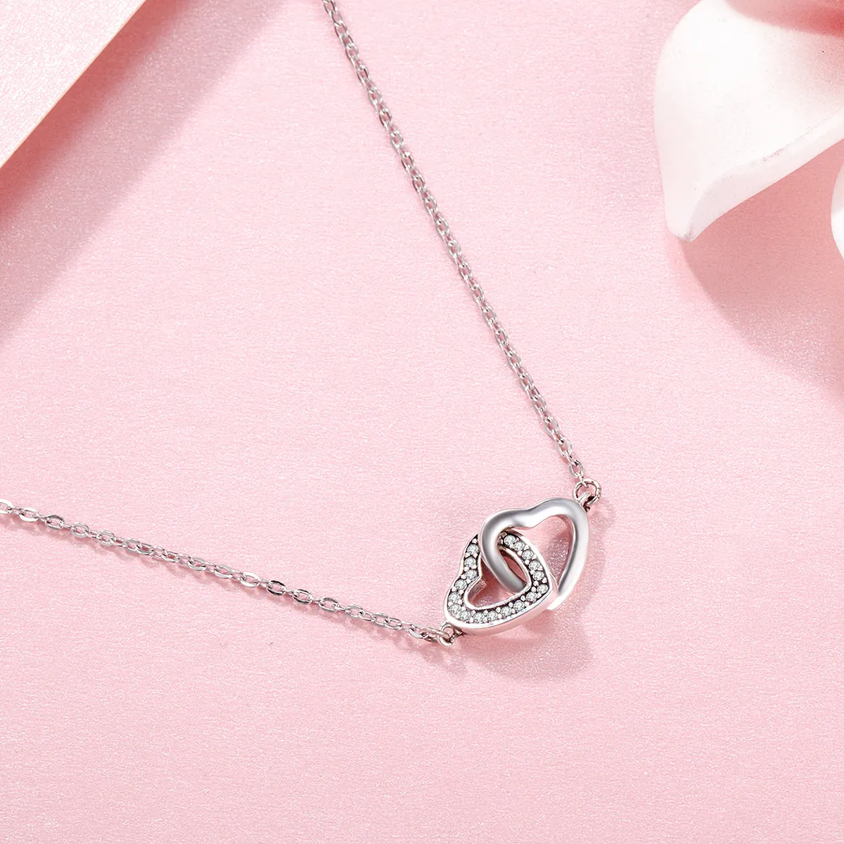 Silver Heart and Soul Necklace - PANDORA Style - SCN181