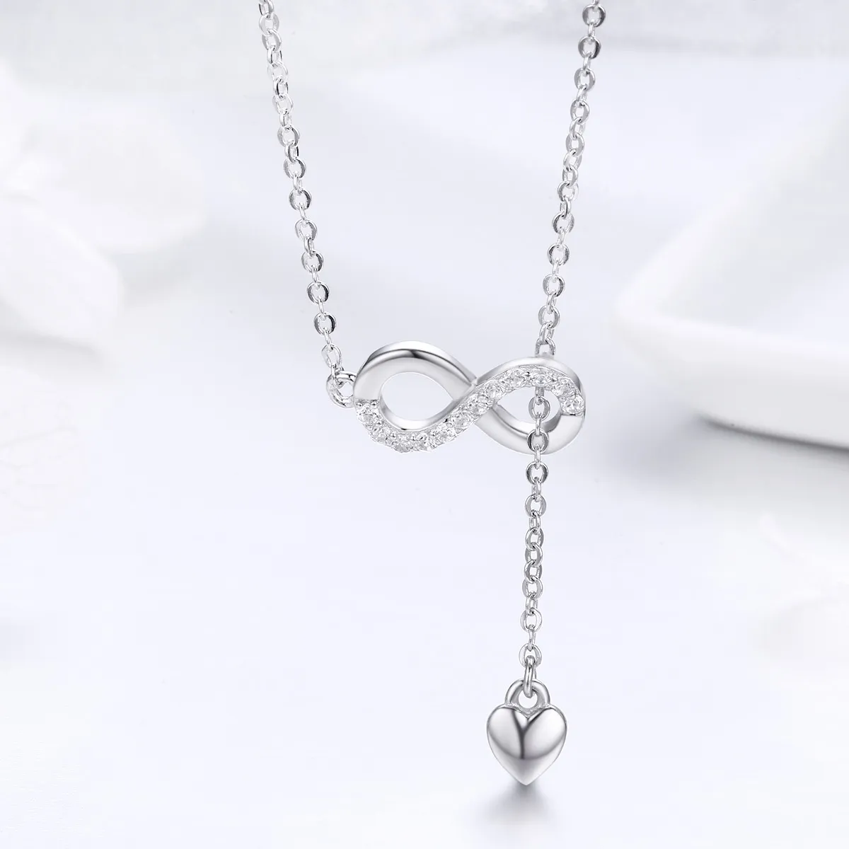 Silver Infinite Charm Necklace - PANDORA Style - SCN223