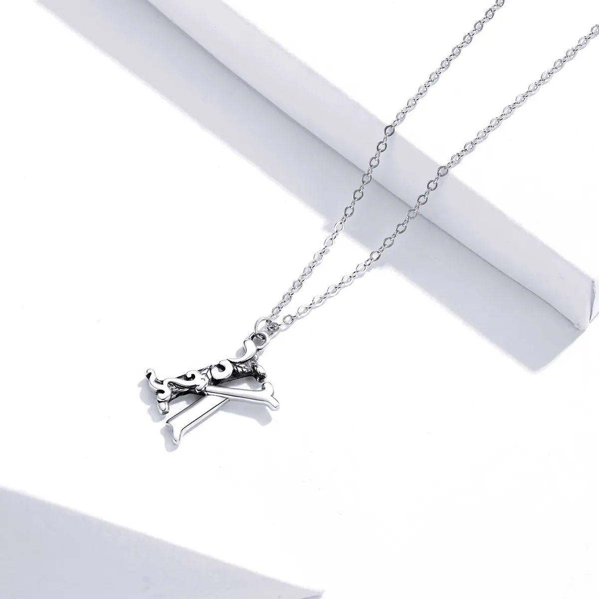 Silver Lucky Letter K Necklace - PANDORA Style - SCN403