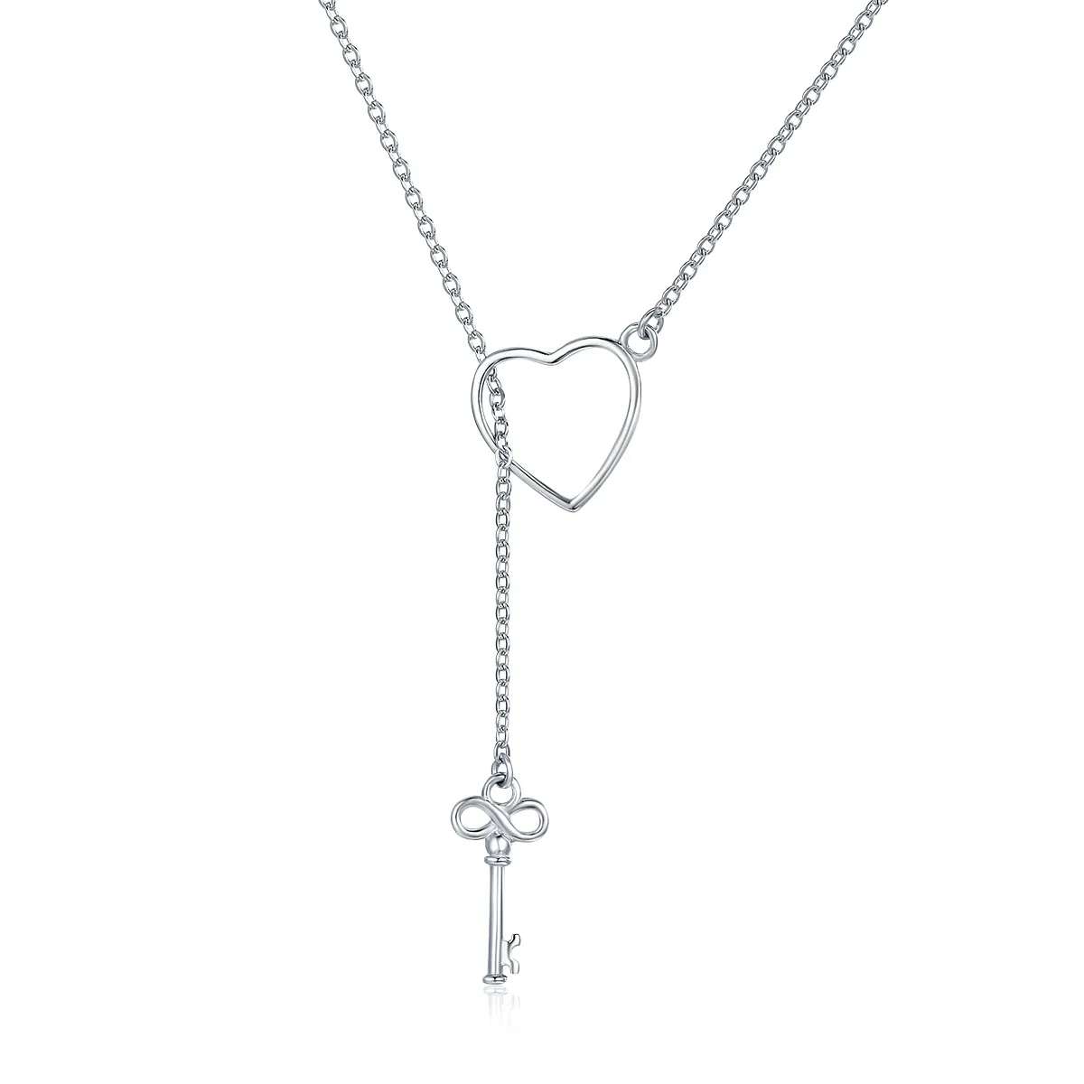 Silver Open Your Heart Necklace - PANDORA Style - SCN107