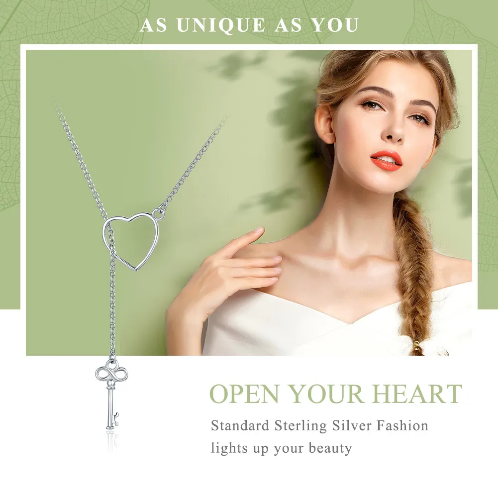 Silver Open Your Heart Necklace - PANDORA Style - SCN107