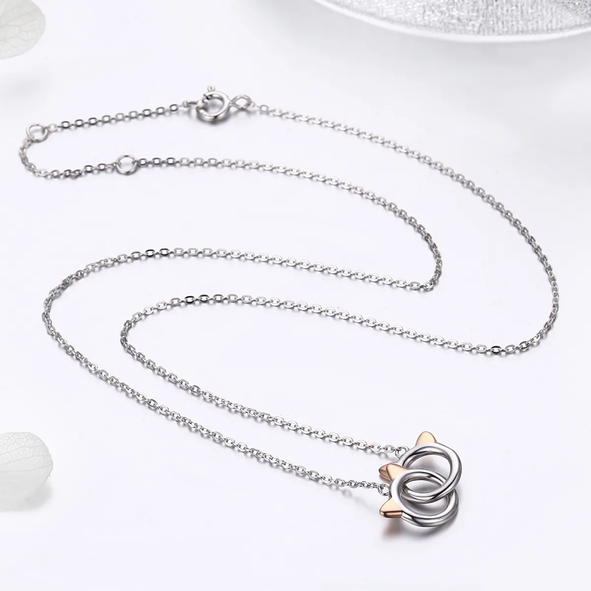 Silver Pet Cat Necklace - PANDORA Style - SCN252