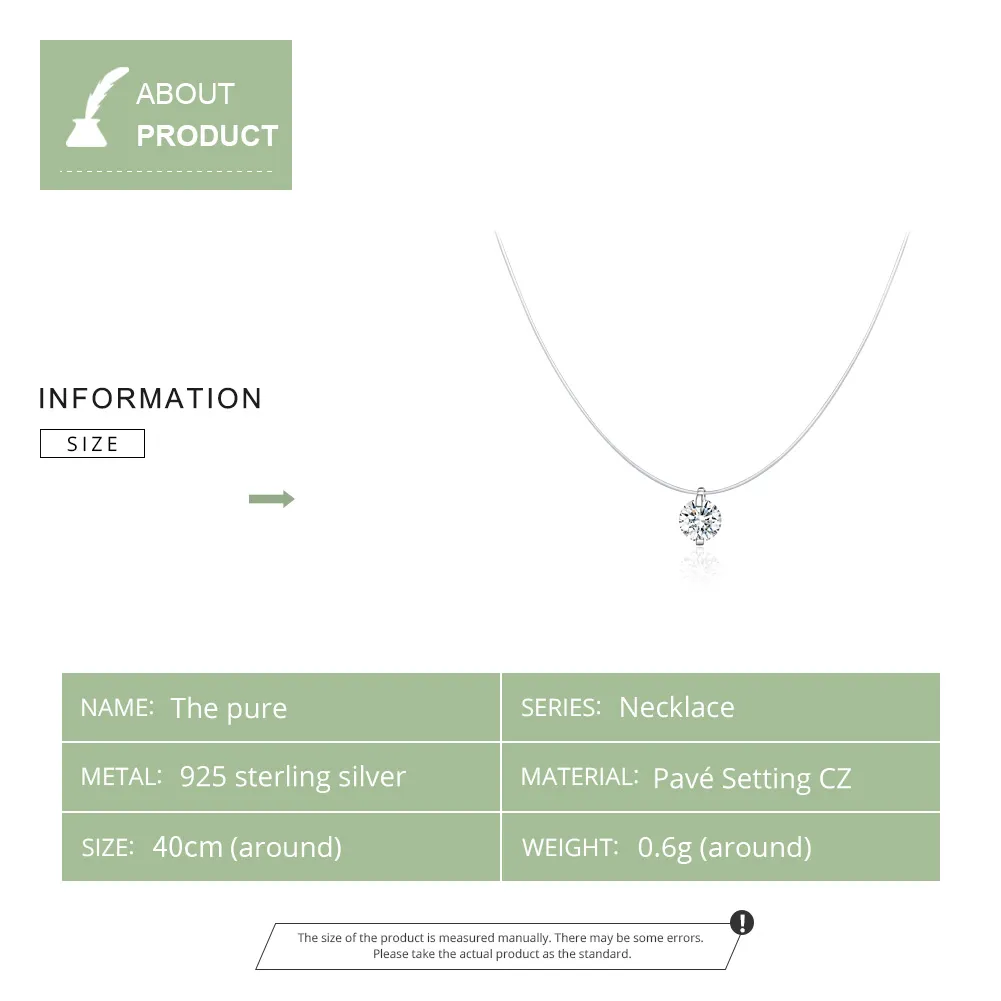 Silver Pure Necklace - PANDORA Style - SCN332