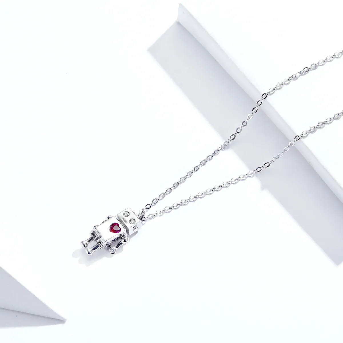 Silver Robot of Love Necklace - PANDORA Style - SCN388