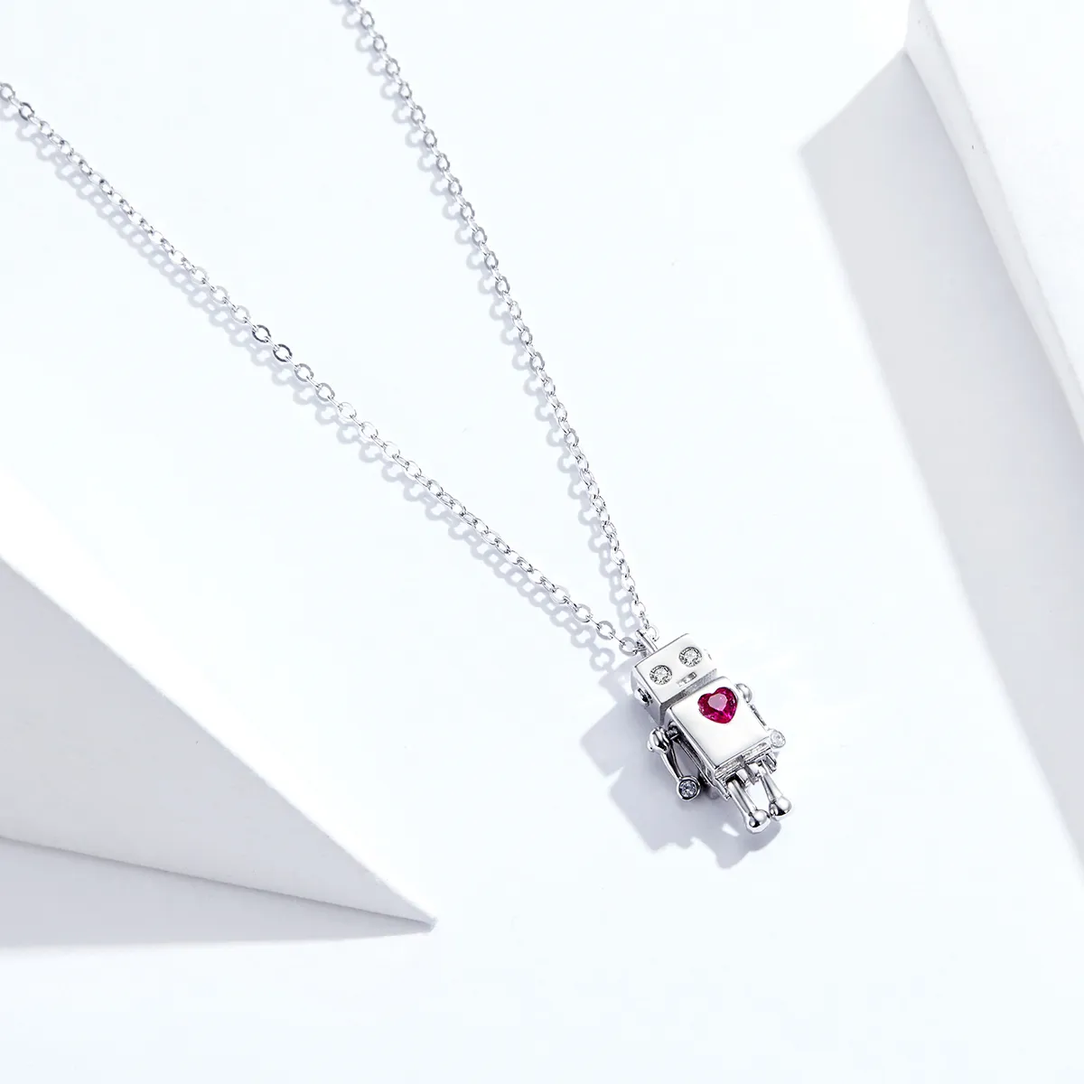 Silver Robot of Love Necklace - PANDORA Style - SCN388