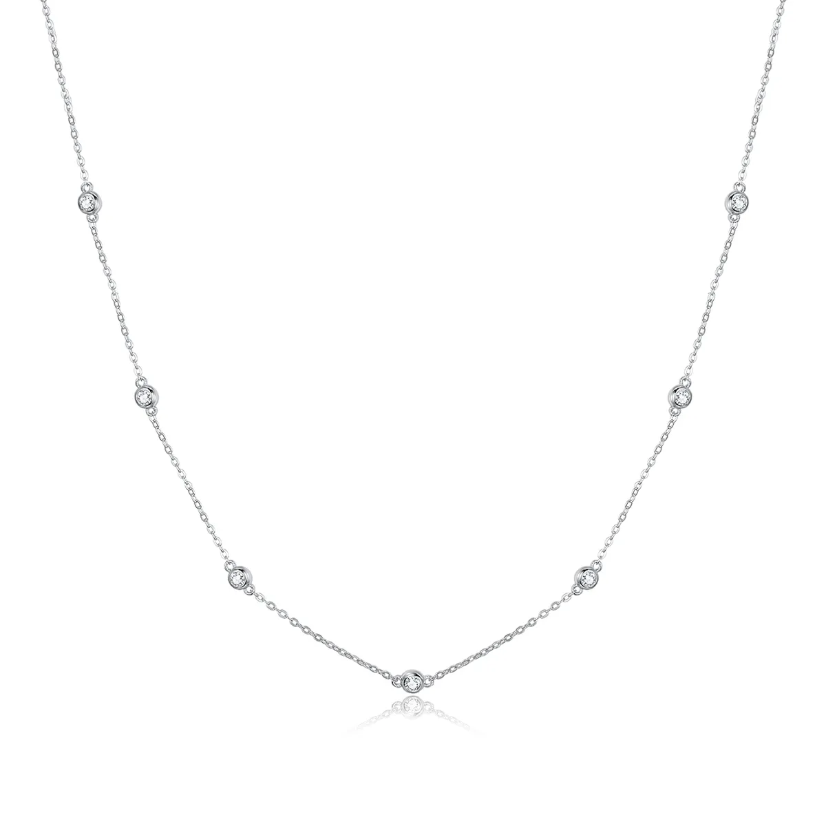 Silver Romantic Shine Chain Necklace - PANDORA Style - SCN393