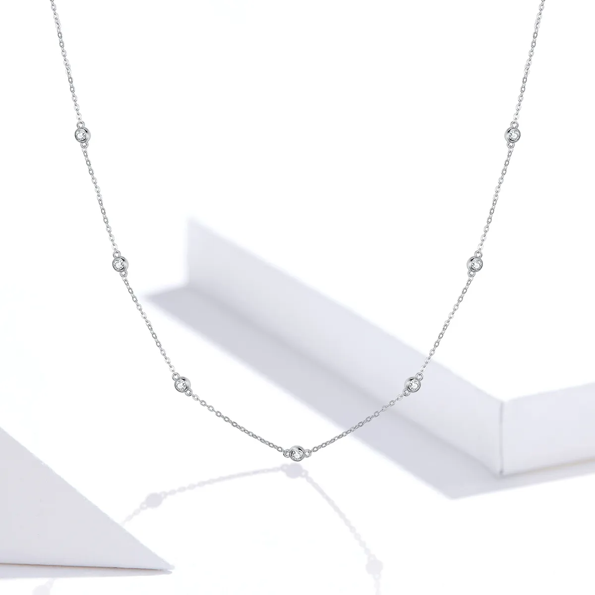 Silver Romantic Shine Chain Necklace - PANDORA Style - SCN393