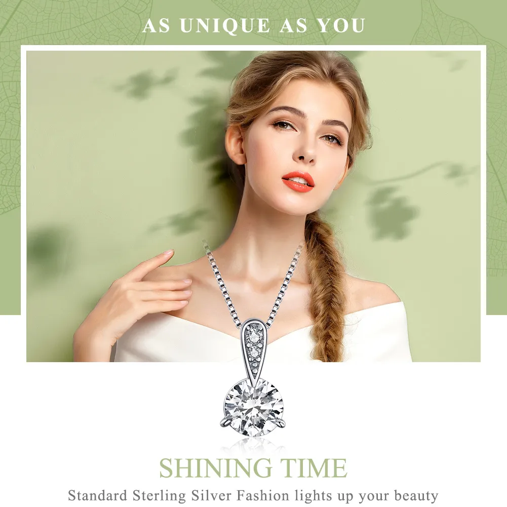 Silver Shining Time Necklace - PANDORA Style - SCN314