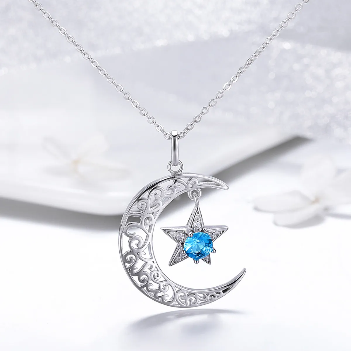 Silver Starry Sky Necklace - PANDORA Style - SCN278