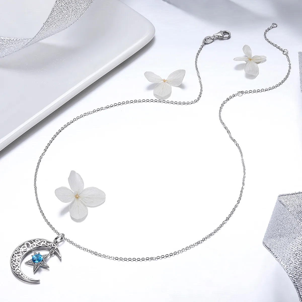 Silver Starry Sky Necklace - PANDORA Style - SCN278