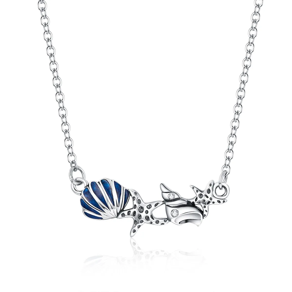 Silver Summer Ocean Necklace - PANDORA Style - SCN407