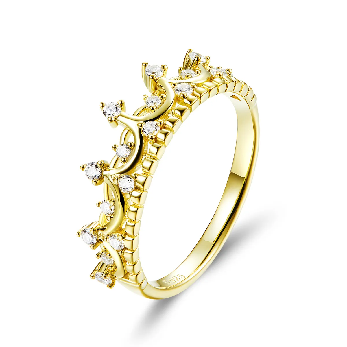 Gold-Plated Crown Ring - PANDORA Style - SCR493