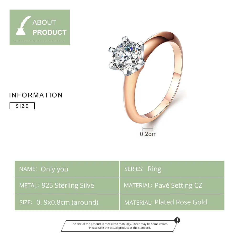 Rose Gold Only You Ring - PANDORA Style - SCR525