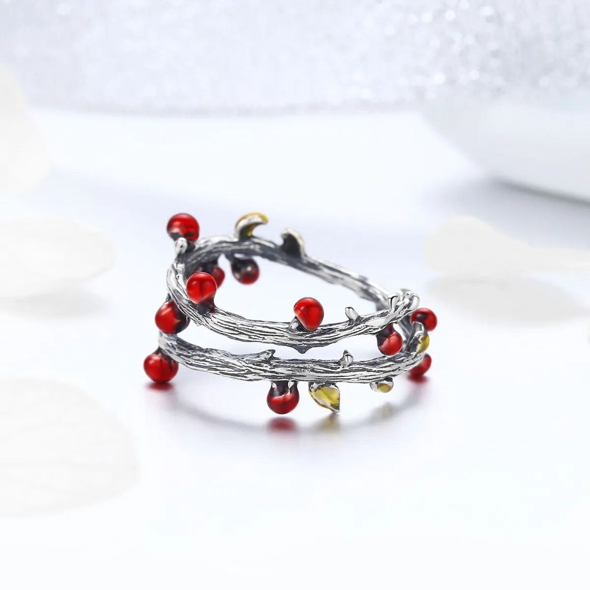 Silver Autumn Colors Ring - PANDORA Style - SCR442